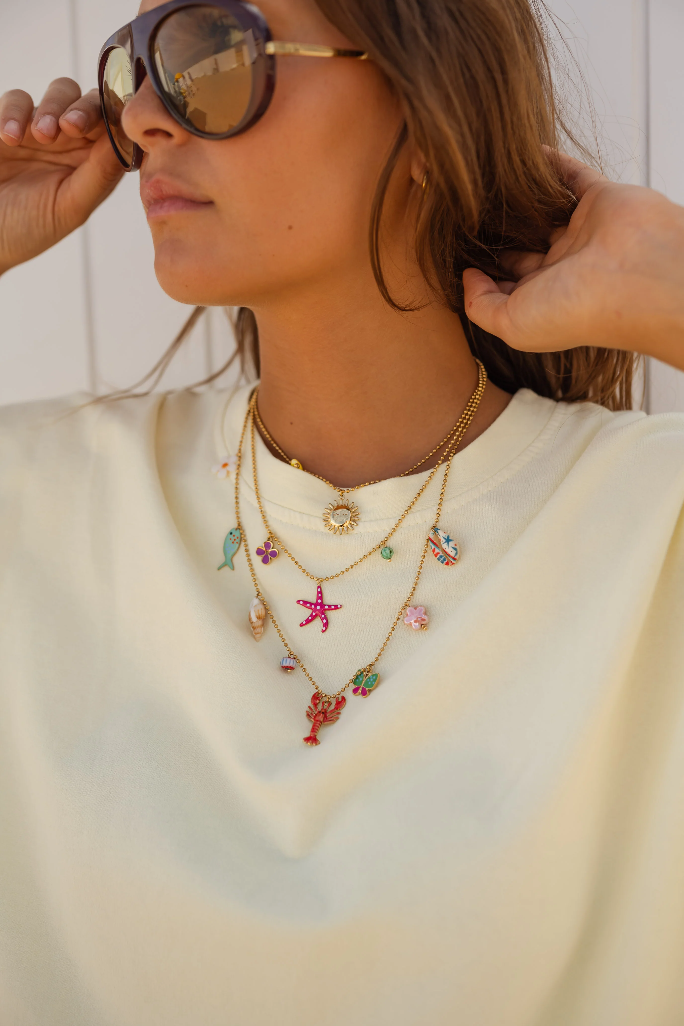 Shika necklace - golden