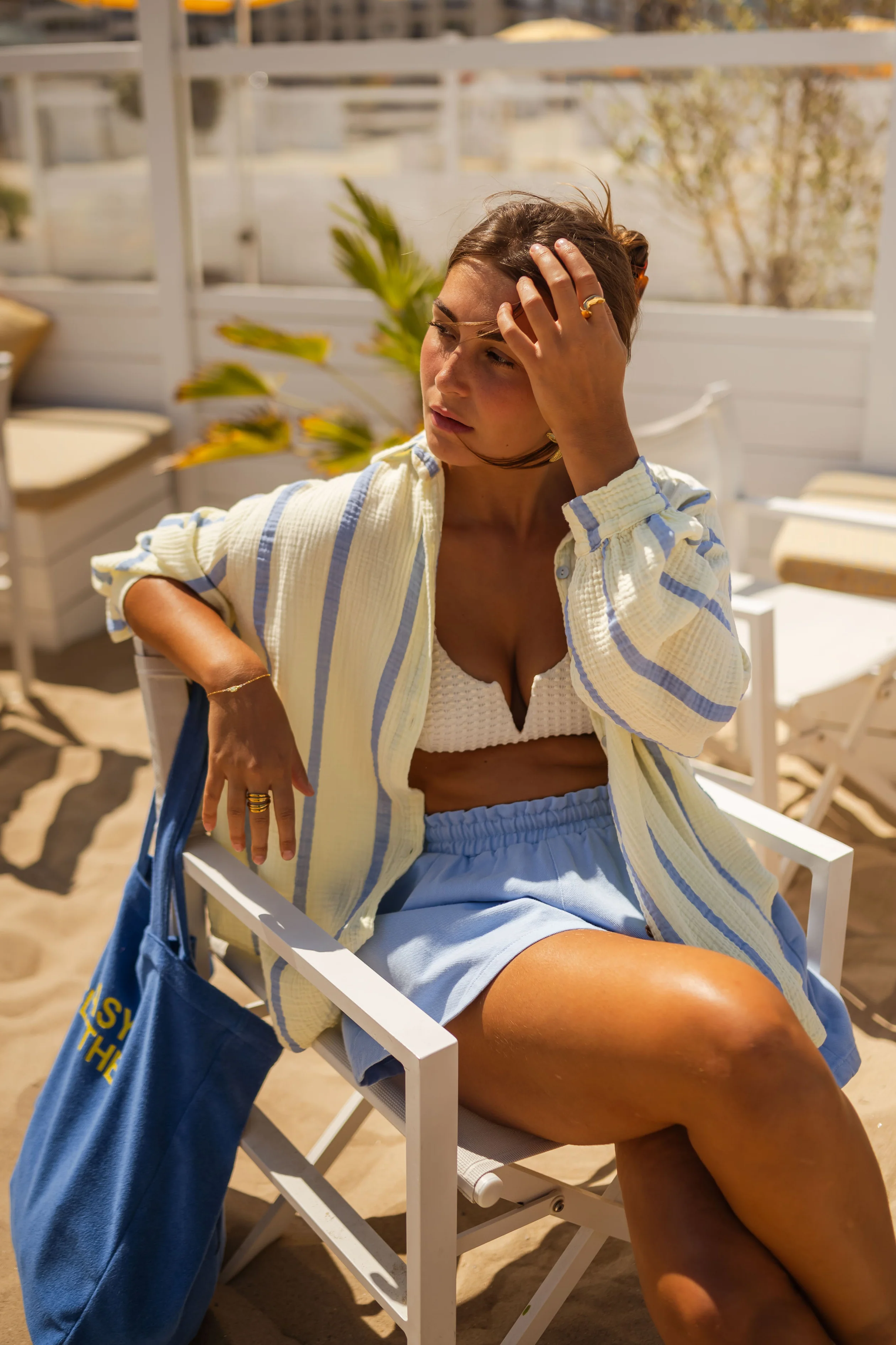 Amélie shirt - yellow and blue